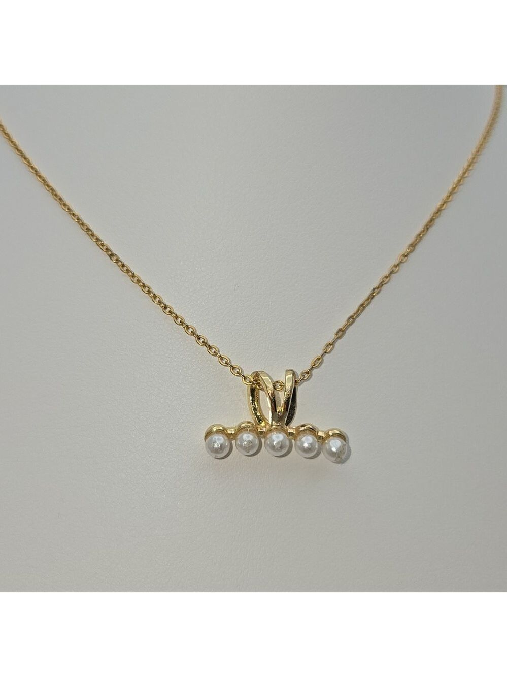 ✨2/$10✨ Faux Pearl Pendant Gold Tone Necklace Chain New